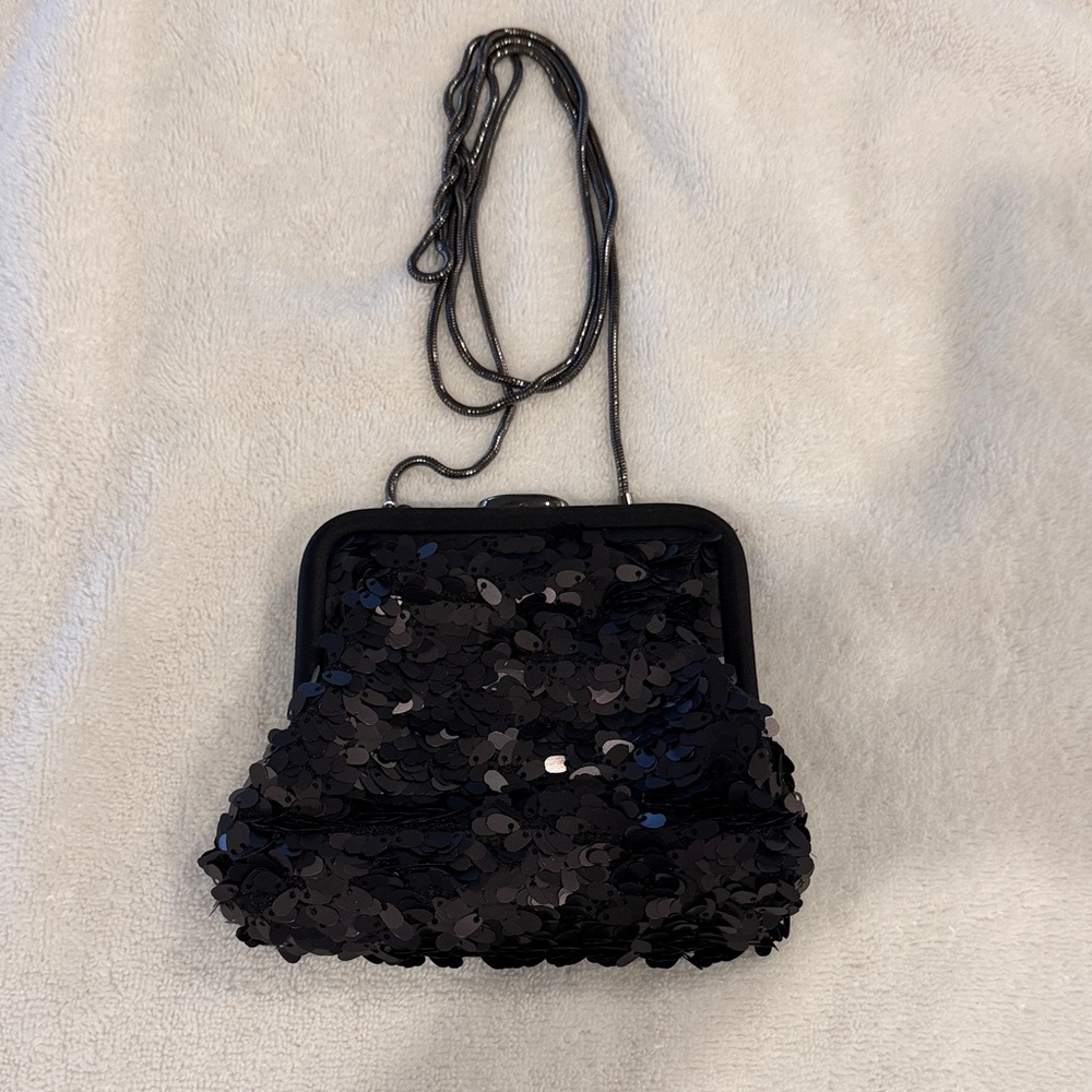 Banana Republic Black Sequin Bag